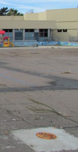 Groundwater monitoring well on Island High School grounds