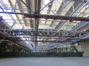 Clean area inside Building 5 where Navy aircraft were serviced.  Radium painting operations to the left and outside of this area.