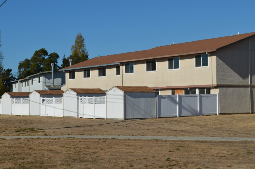 Typical North Housing multiplex military housing (vacant) constructed in 1969.