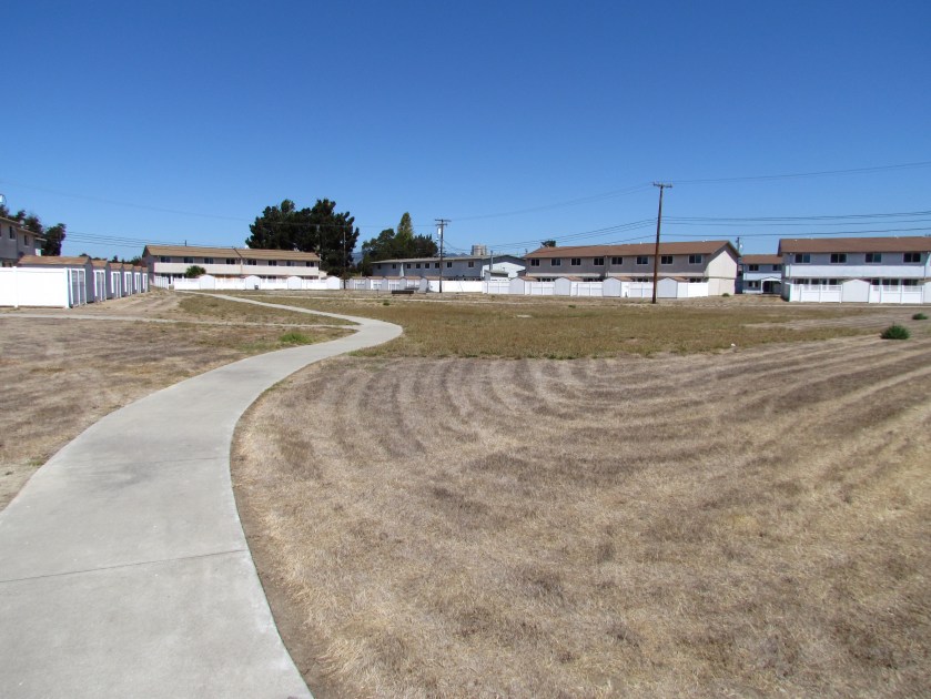 Central open space at North Housing.  Looking north.