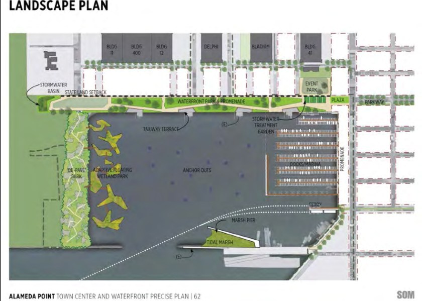 Conceptual plan presented in 2013 did not indicate that any buildings would remain between De-Pave Park and the Runway Wetland on the federal property.