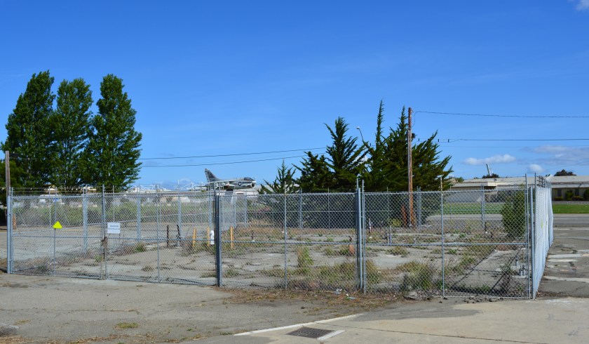 Fenced area is where testing was conducted.  This is one of the hot spot areas that will get extra attention to clean up trichloroethene in groundwater.  