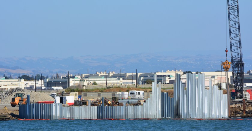 Waste isolation barrier, looking east