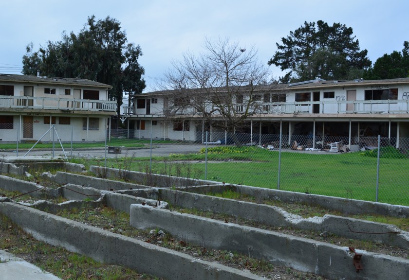 Abandoned Navy housing on Orion Street at Stardust.  Part of Main Street sub-district.