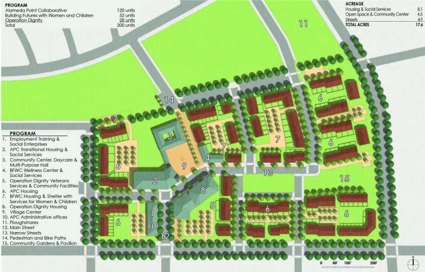 Conceptual layout for consolidated Alameda Point Collaborative service area.