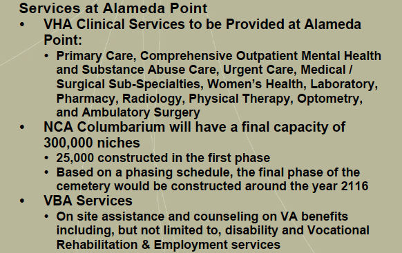 VA Alameda Point services