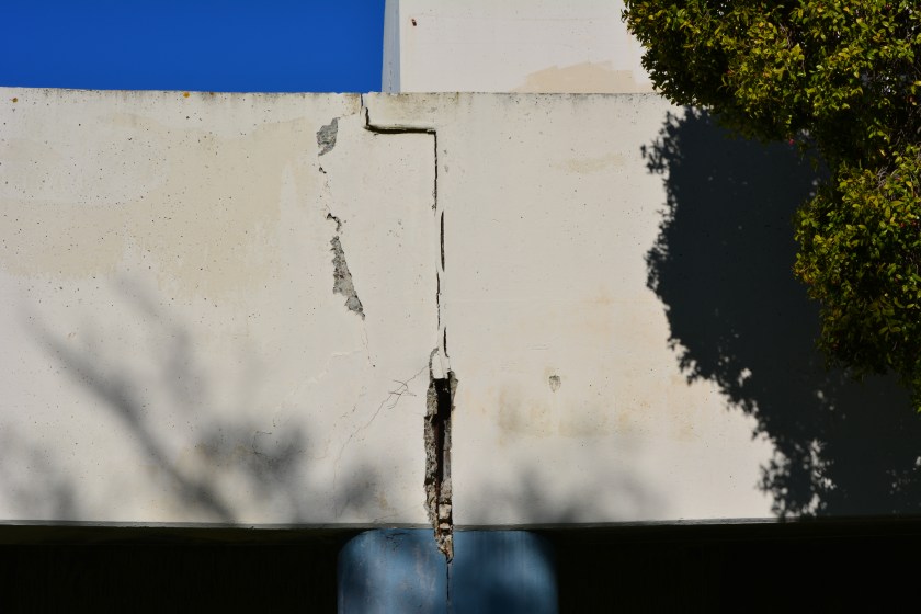 One of the rare cracks in the 75-year-old BEQ.