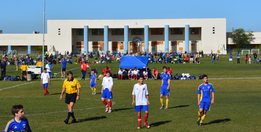 Soccer on the BEQ Quadrangle