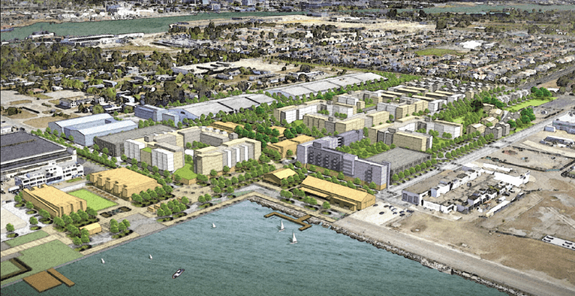 Site A aerial view looking northeast