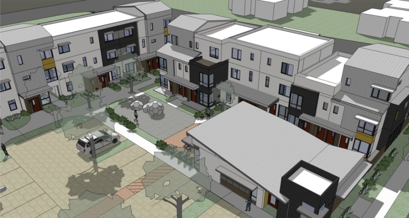 Stargell Commons courtyard close-up.