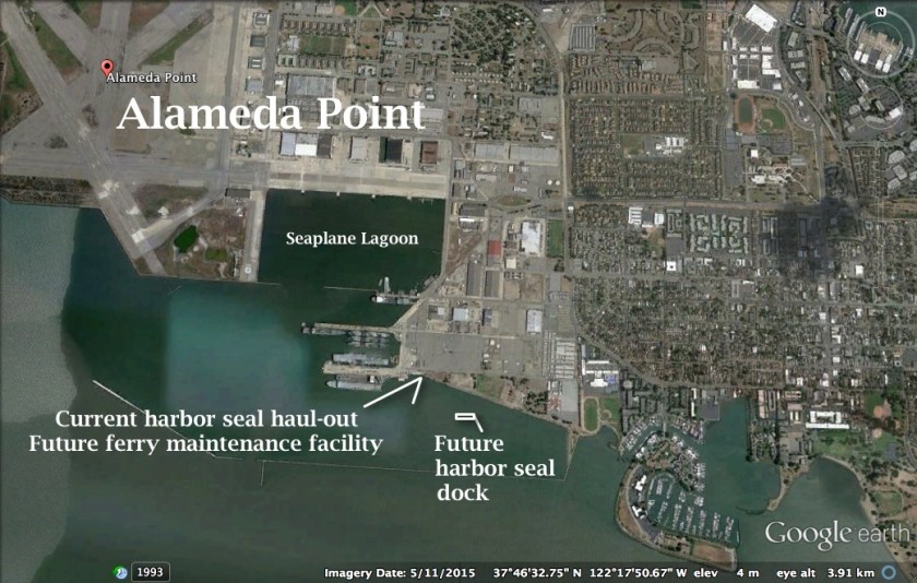 Alameda Point south with harbor seal haul-out