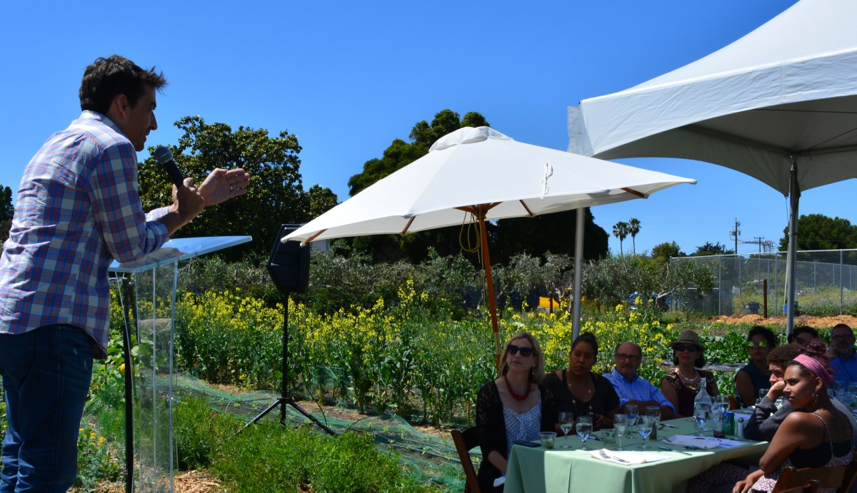 Dining on the farm at Alameda&nbsp;Point